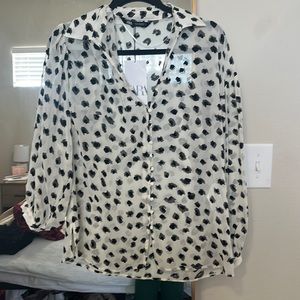 Zara Leopard Blouse